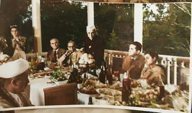 Reception for Nehru and Indira Gandhi